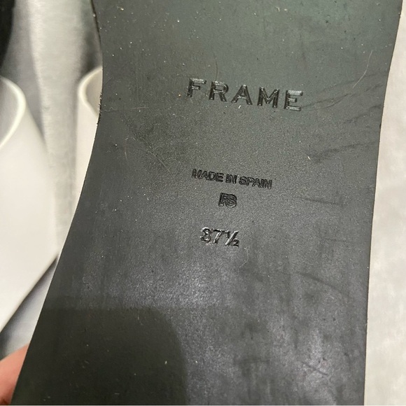 New! Frame Le Ocean chunky platform Wedge thong Sandals Size 37.5 white - Picture 7 of 9